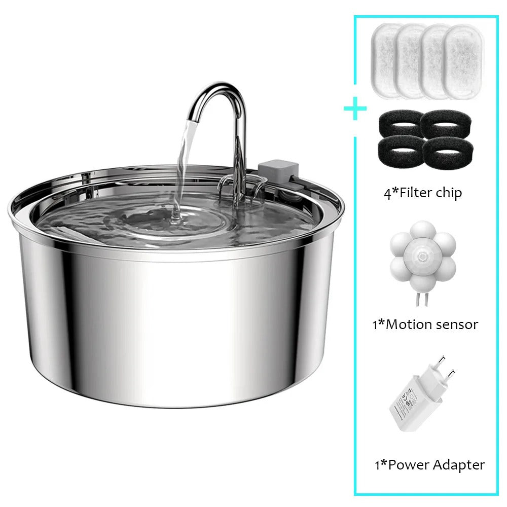 Stainless Steel Automatic Pet Water Fountain